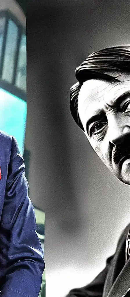 adolf hitler but also tony stark, a scene from the Infinite Tapestry endless AI painting