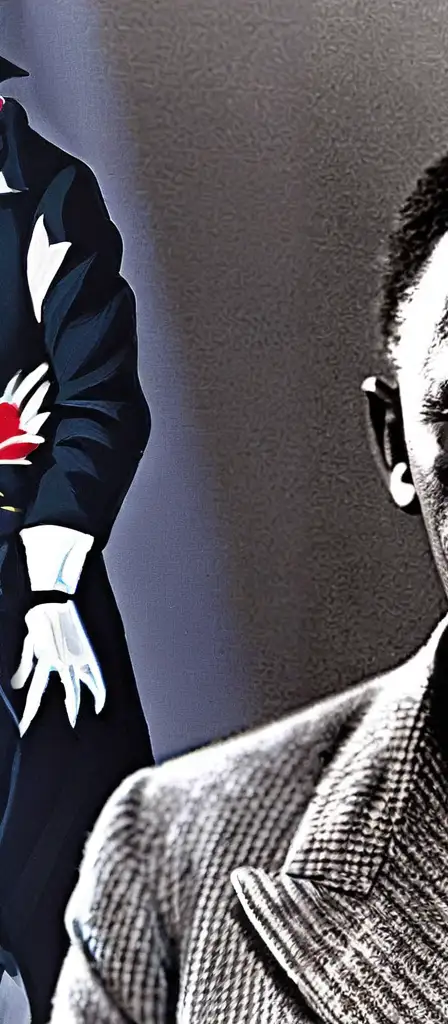 Deeply african adolf hitler. Deeply black adolf hitler close up face, a scene from the Infinite Tapestry endless AI painting
