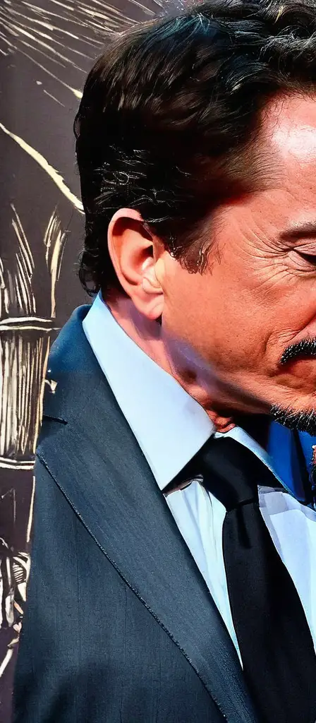 tony stark gay french kissing jon favreau, a scene from the Infinite Tapestry endless AI painting