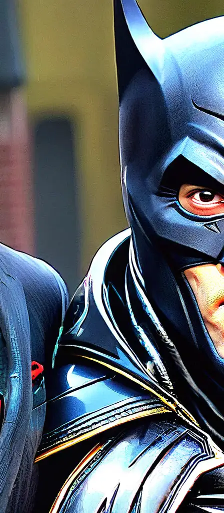 Chinese batman. Very chinese face closup batman, a scene from the Infinite Tapestry endless AI painting