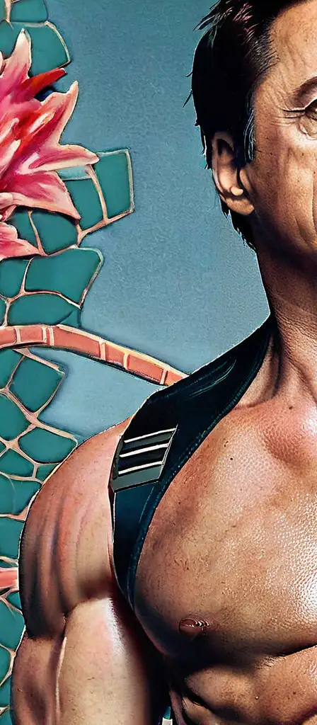tony stark large bulging chest with nip, a scene from the Infinite Tapestry endless AI painting