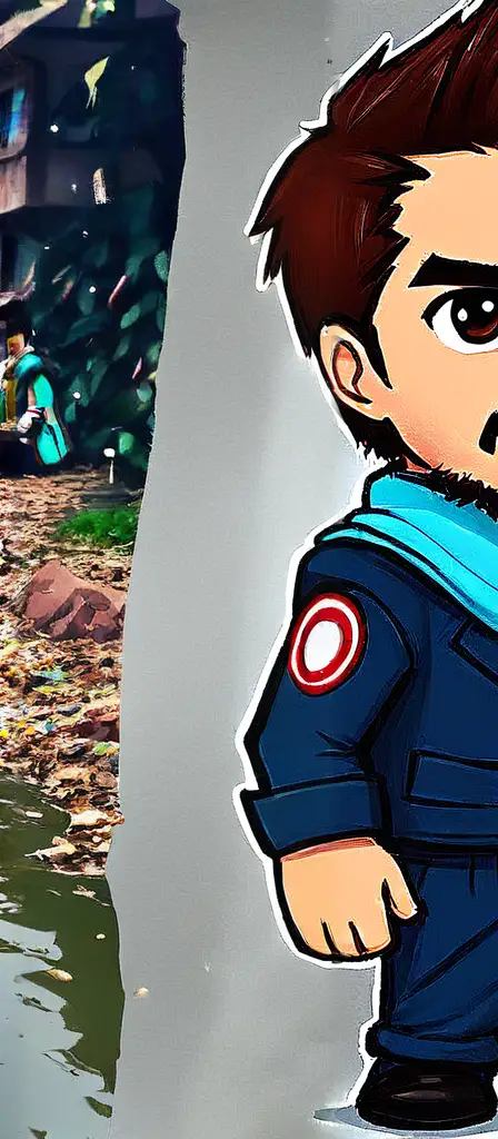 tony stark furry cute art style kawaii, a scene from the Infinite Tapestry endless AI painting