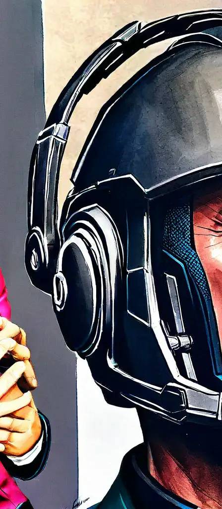 Tony stark in the casque of amontillado, a scene from the Infinite Tapestry endless AI painting