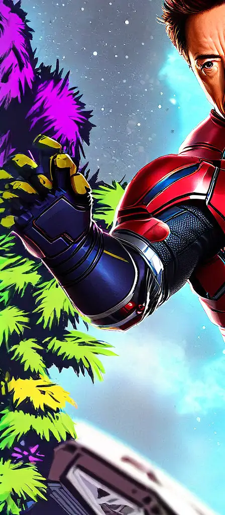 tony stark full body strong with booty hole, a scene from the Infinite Tapestry endless AI painting