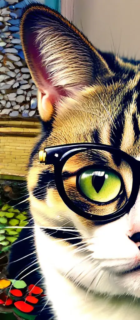 Cat with a mustache, a scene from the Infinite Tapestry endless AI painting