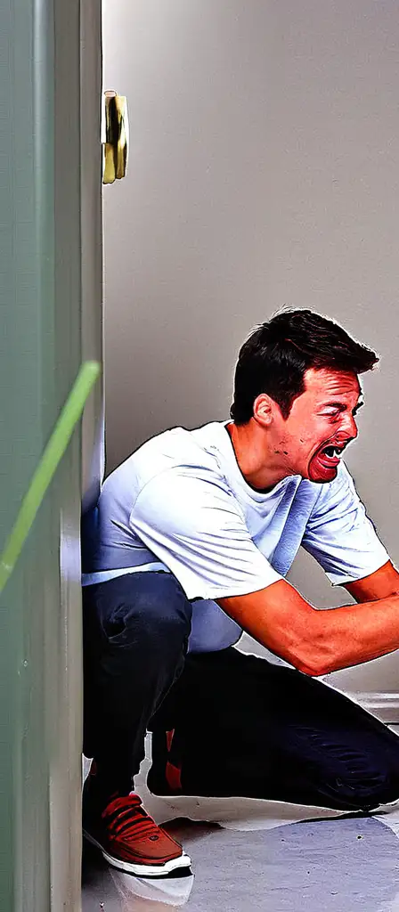 guy smelling poop from a butt, a scene from the Infinite Tapestry endless AI painting