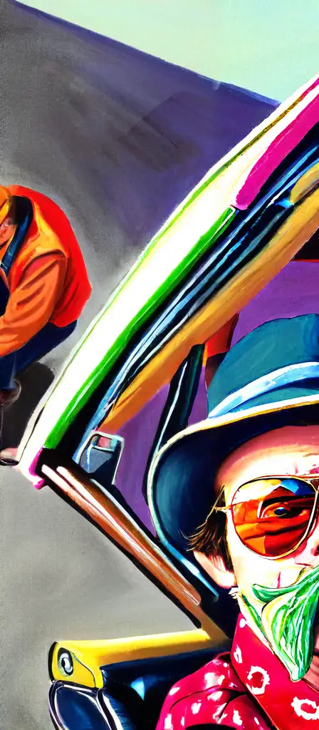 fear and loathing in las vegas, a scene from the Infinite Tapestry endless AI painting