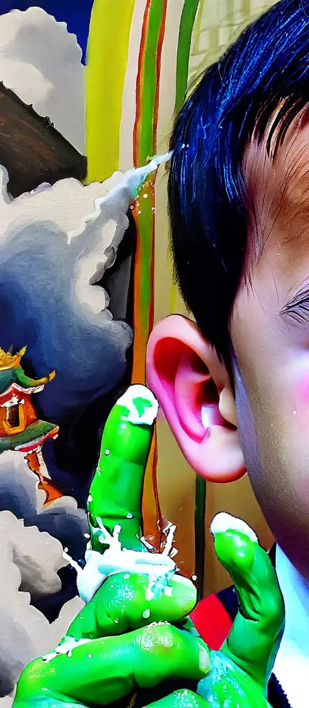 booger world lots of snot, a scene from the Infinite Tapestry endless AI painting