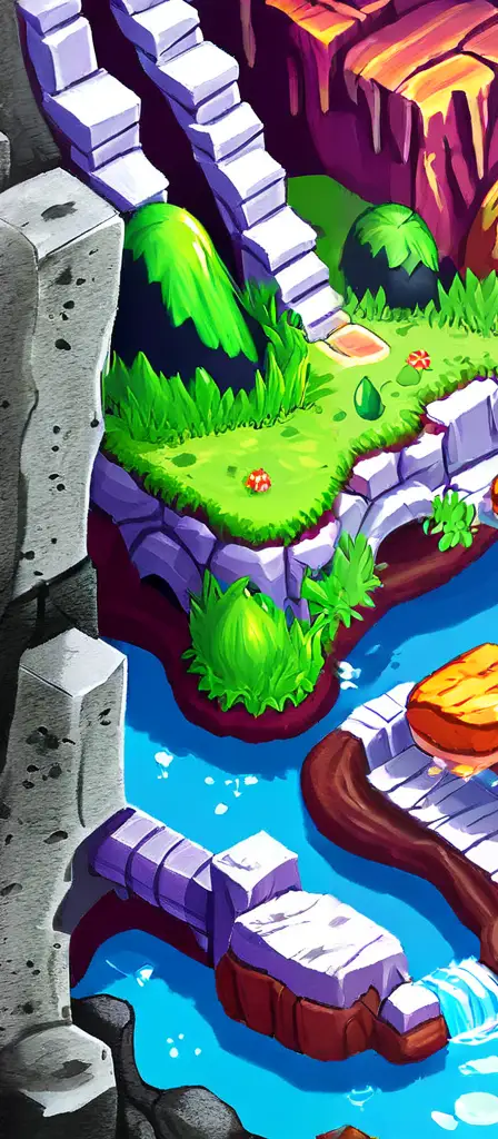 poop cavern world, a scene from the Infinite Tapestry endless AI painting