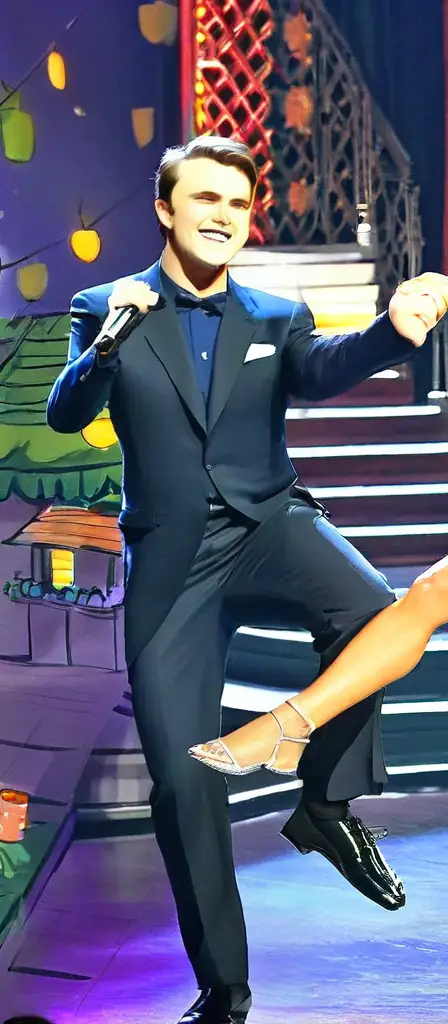 Show me charlie kirk dancing the samba with whitney carson, a scene from the Infinite Tapestry endless AI painting